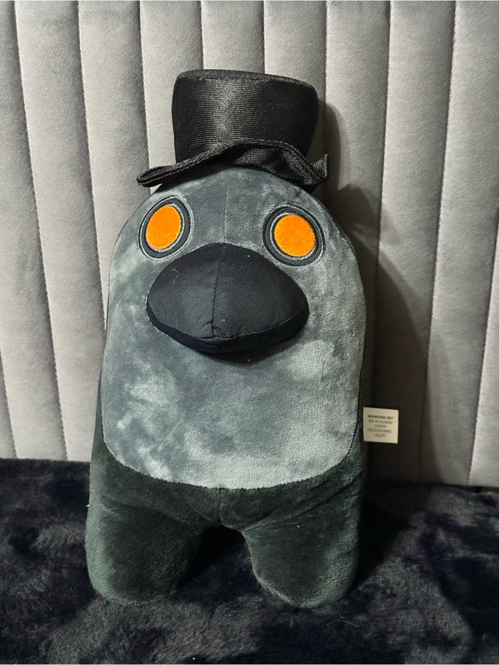 Among Us Black Crewmate Top Hat Plush Stuffed Toy YuMe Innersloth Gamer